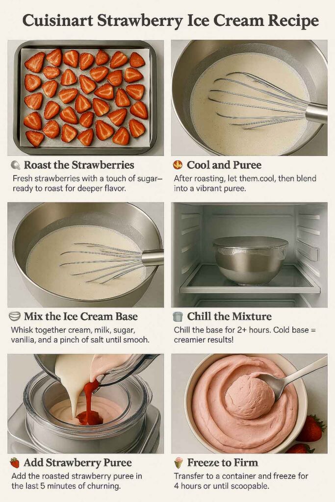 Cuisinart Strawberry Ice Cream Recipe infographs